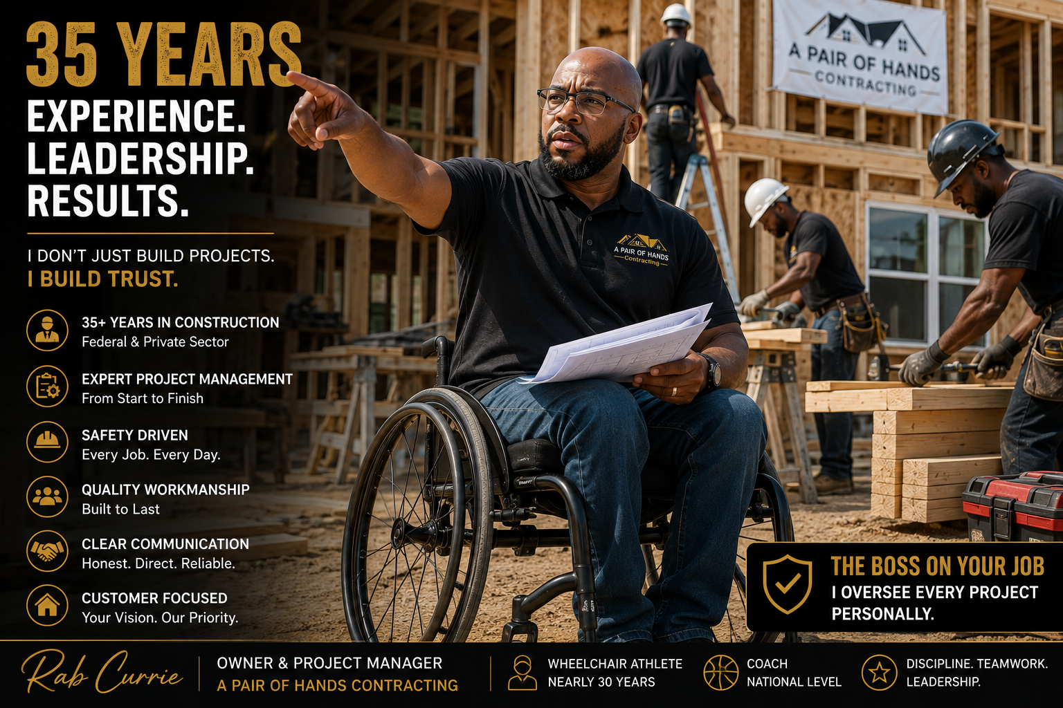 Rab Currie, Founder of A Pair of Hands Contracting